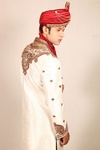 Classic Kedia Style White Sherwani BL2002