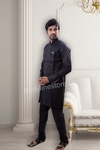 Black Pathani Suit BL4043