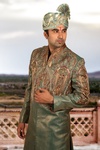 Fancy Emerald Green Sherwani BL2038