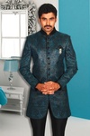 Cerulean Blue Indowestern Sherwani BL1021