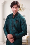 Green Indo Western Sherwani BL1062