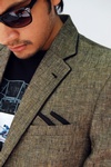 Light Green Notch Lapel Linen Blazer BL5012