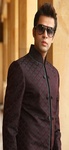 Nehru Style Wine Indowestern Sherwani BL1001- 268 Width Image