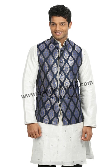 Blue Nehru Jacket RK4125