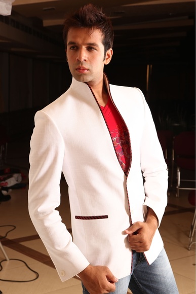 Fancy White Linen Blazer BL5008