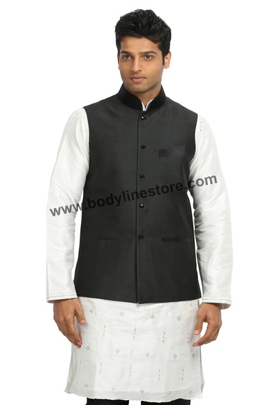Black Nehru Jacket RK4124