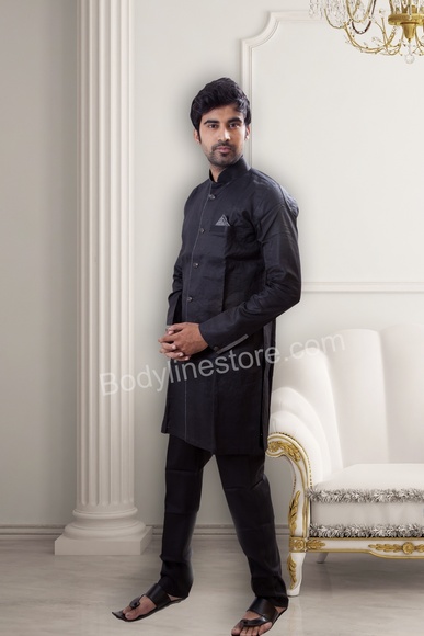Black Pathani Suit BL4043