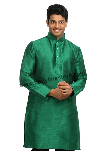 Green Silk Kurta RK4115