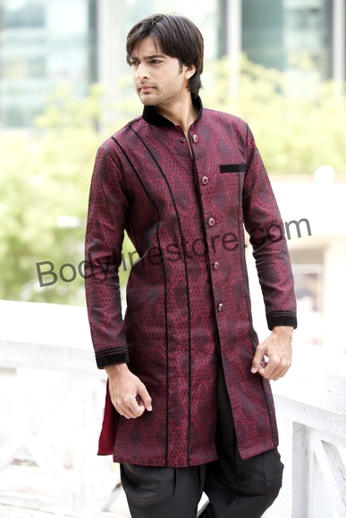 Maroon Indo Western Sherwani BL1046