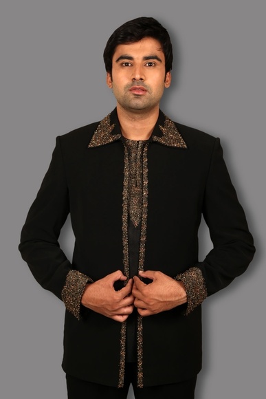 Marvelous Black Jodhpuri Suit BL3060