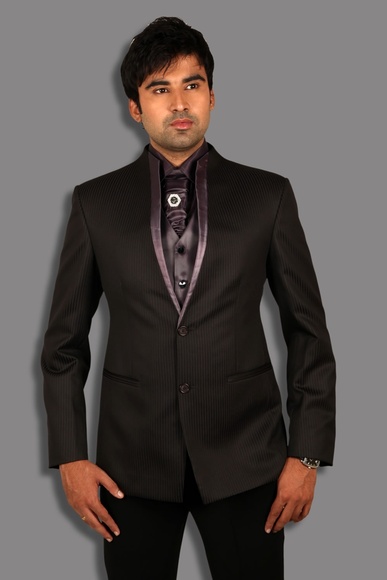 Pinstripes Semi Highneck Tuxedo BL3040