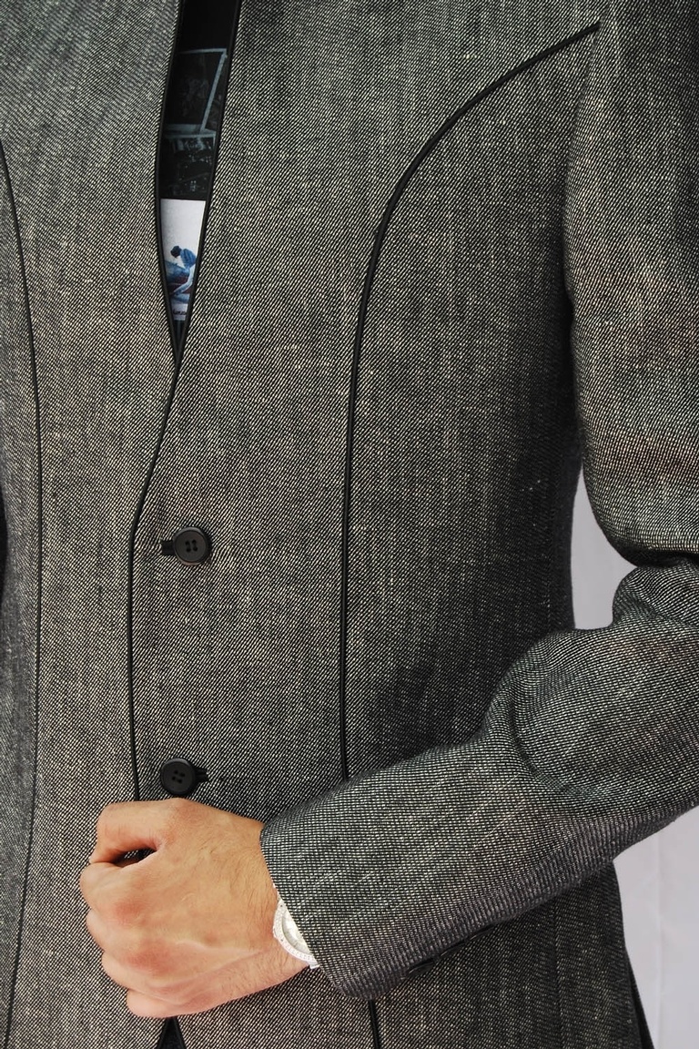 Astonishing Modern Grey Linen Blazer BL5015
