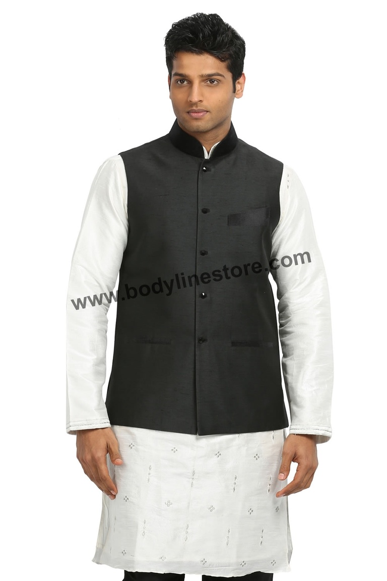 Black Nehru Jacket RK4124