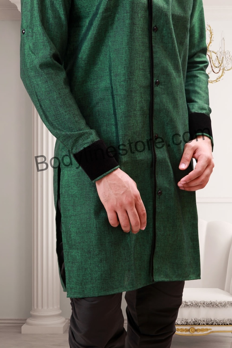 Green Indo Western Sherwani BL1059