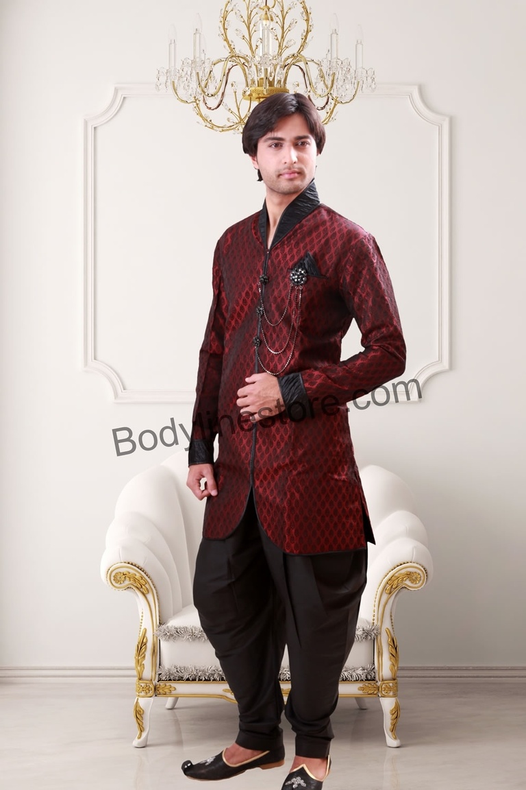 Maroon Kurta Pajama BL1064