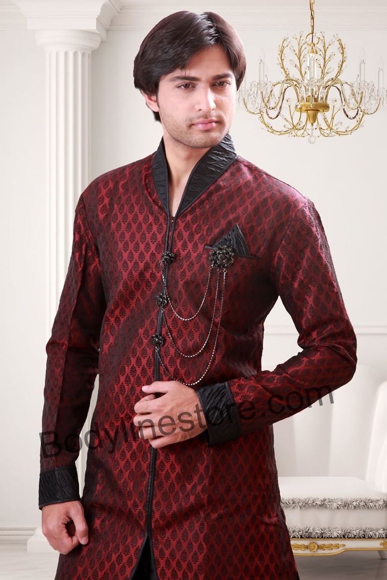 Maroon Indo Western Sherwani BL1064